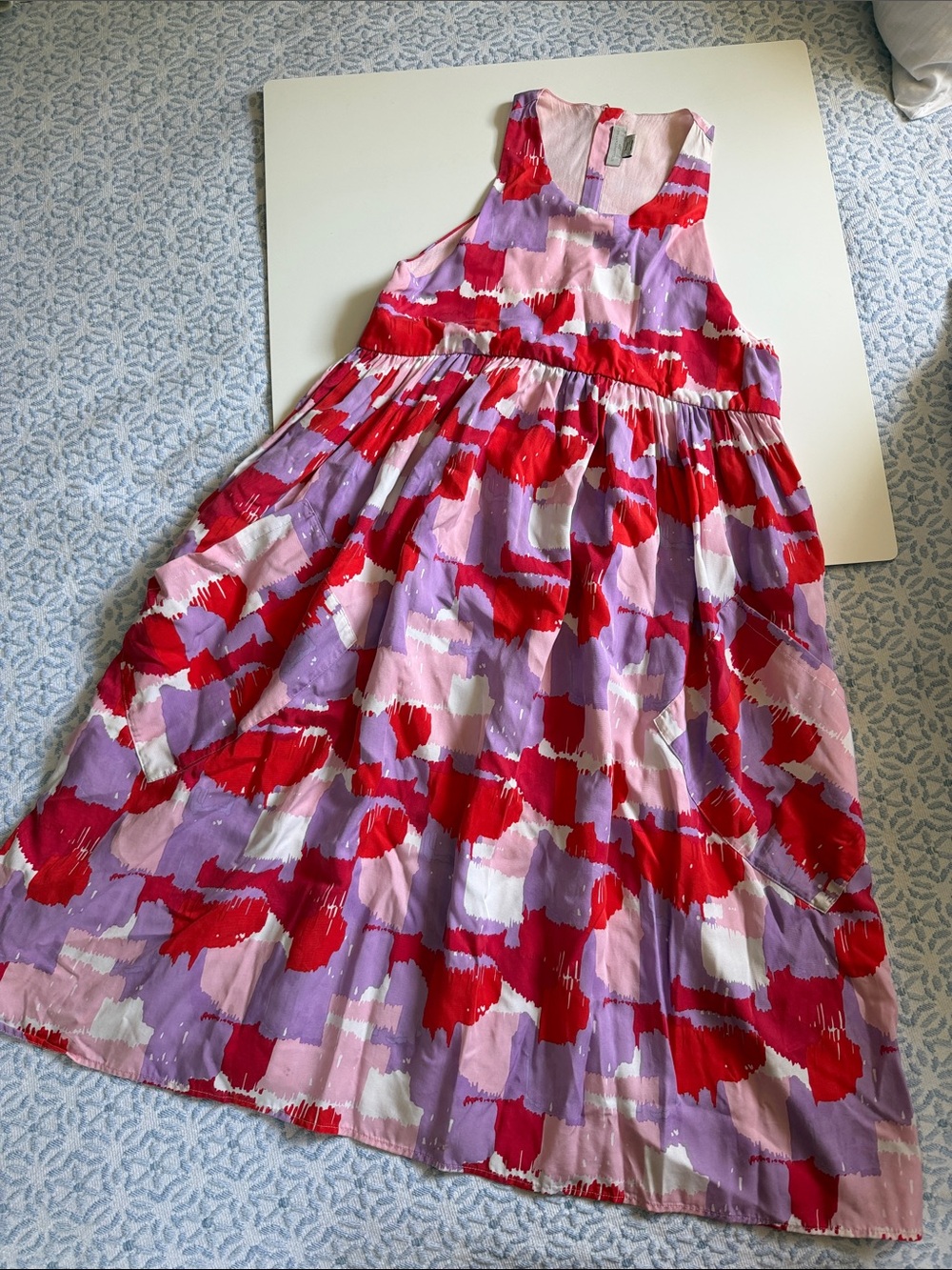 Stella McCartney Kids Red, Pink & Lavender Painted Tiered Dress
